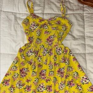 Aeropostale Yellow Floral Midi Dress